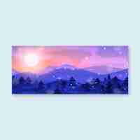 Free vector gradient winter solstice horizontal banner