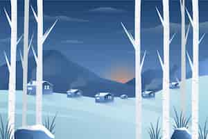 Free vector gradient winter solstice illustration