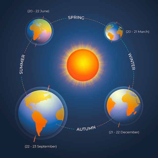 Free vector gradient winter solstice infographic template