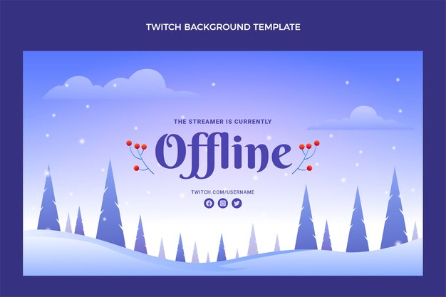 Free vector gradient winter twitch background