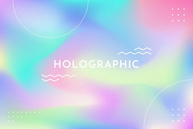 Gradient with grain holographic banner background
