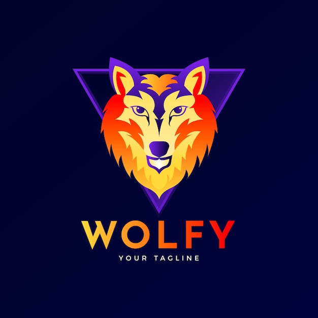 Gradient  wolf logo