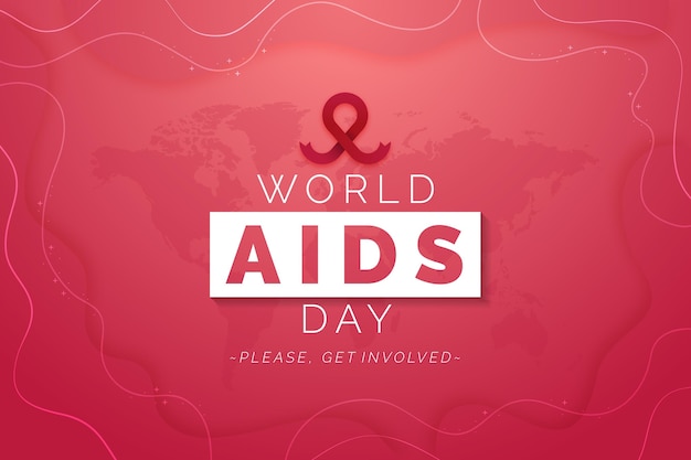 Free vector gradient world aids day background