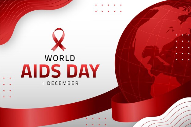 Gradient world aids day background