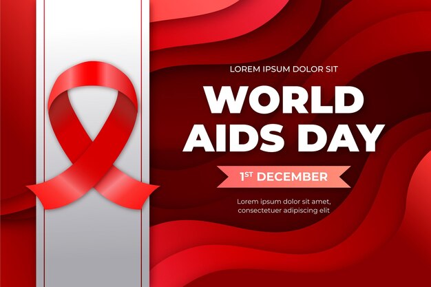 Gradient world aids day background