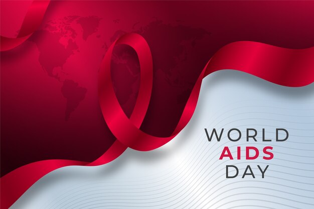 Gradient world aids day background