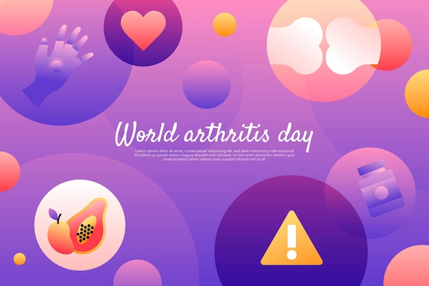 Gradient world arthritis day background