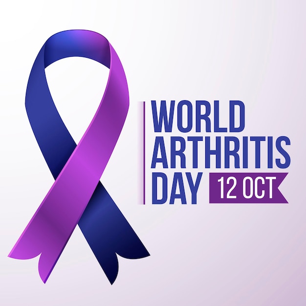 Illustrazione della giornata mondiale dell'artrite sfumata