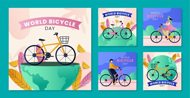 그라디언트 세계 자전거의 날 인스타그램 게시물 모음