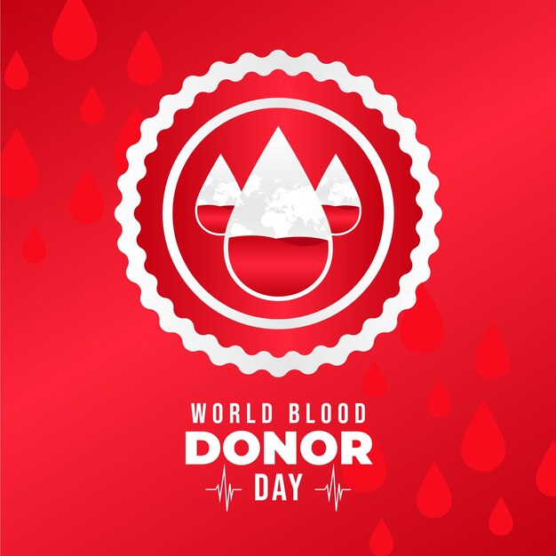 Gradient world blood donor day illustration