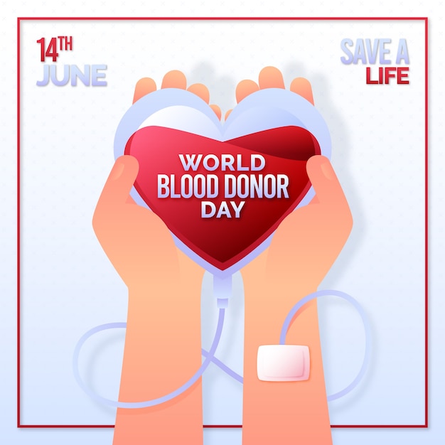 Gradient world blood donor day illustration