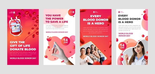 그라디언트 세계 헌혈의 날 인스타그램 스토리 모음