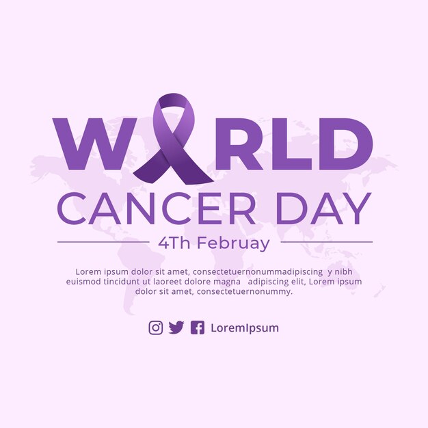 Gradient world cancer day background