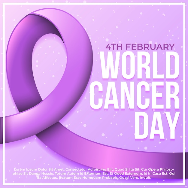 Free vector gradient world cancer day background