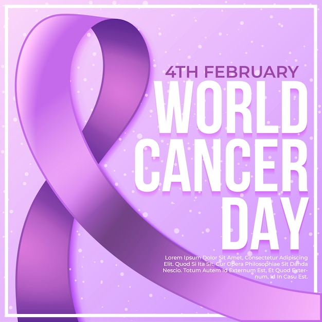 Free vector gradient world cancer day background