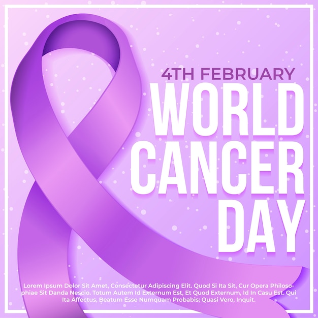 Gradient world cancer day background