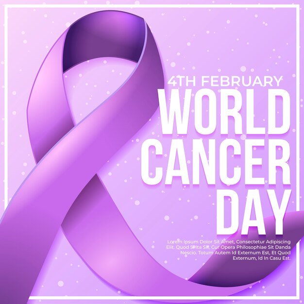 Gradient world cancer day background