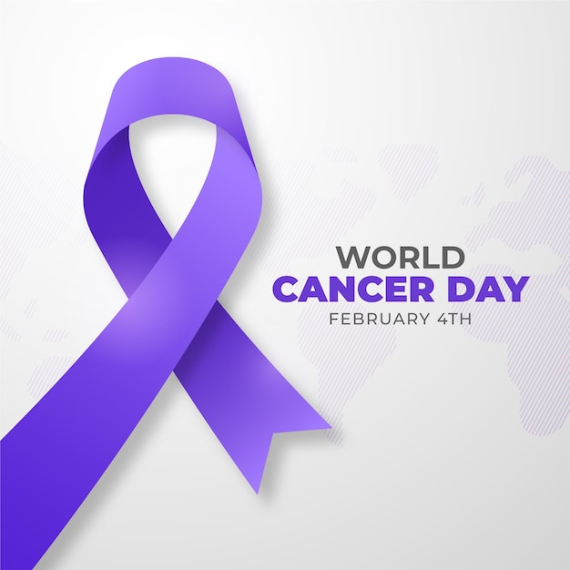 Free vector gradient world cancer day