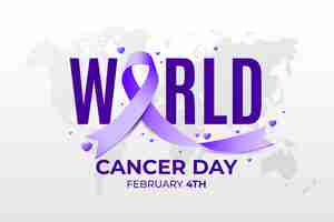 Free vector gradient world cancer day