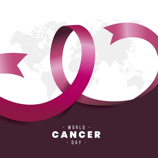 Free vector gradient world cancer day