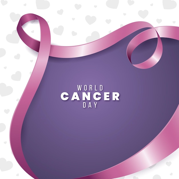 Free vector gradient world cancer day