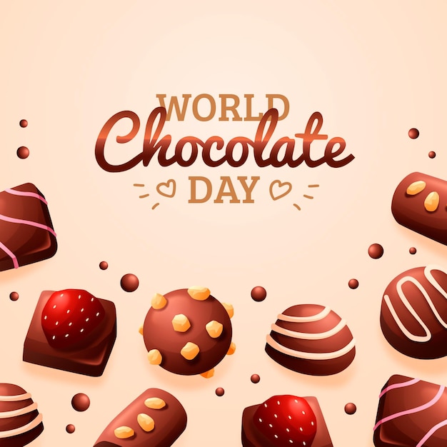 Градиент всемирный день шоколада иллюстрация
