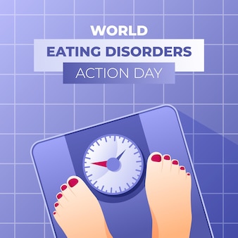 Gradient world eating disorders action day illustration
