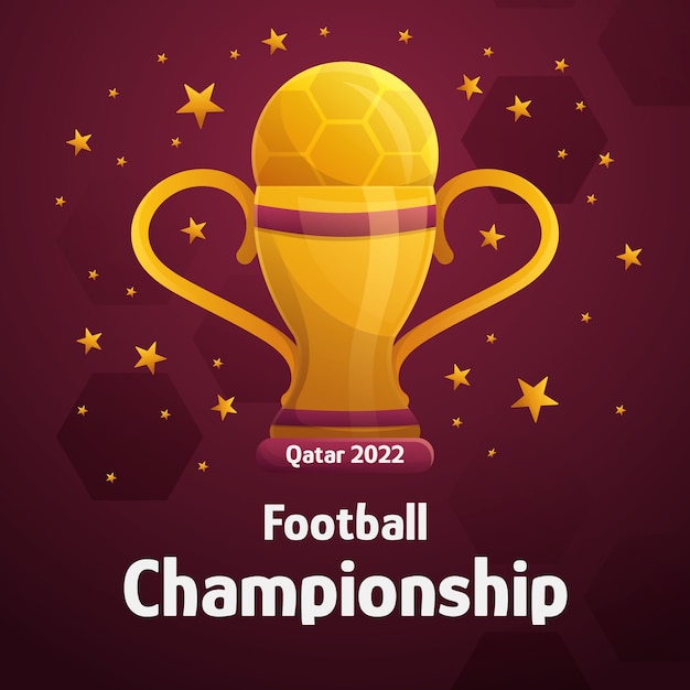 gradient world footbal championship illustration