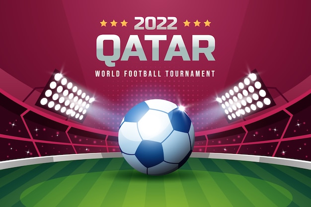 Бесплатное векторное изображение Градиентная иллюстрация чемпионата мира по футболу