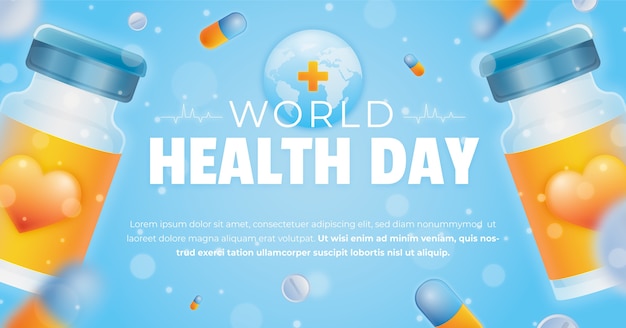 Free vector gradient world health day social media post template