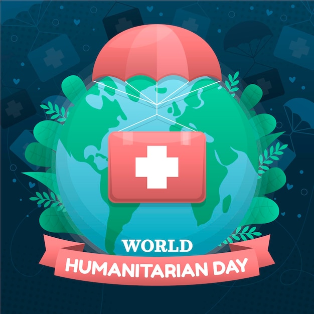 Free vector gradient world humanitarian day illustration