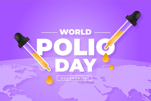 Gradient world polio day background