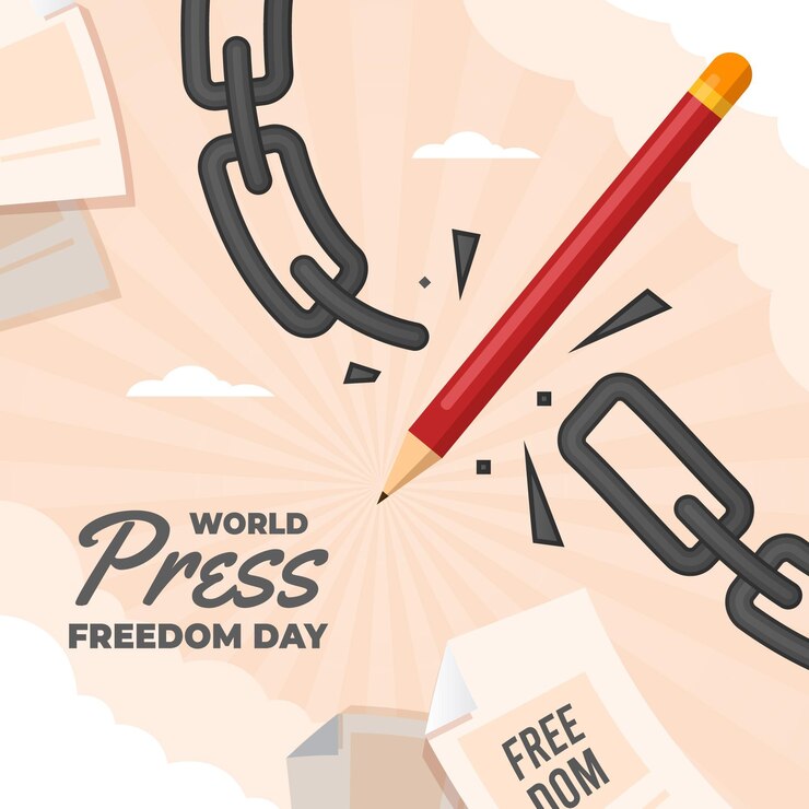 Free Vector gradient world press freedom day illustration