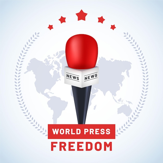 Free vector gradient world press freedom day illustration