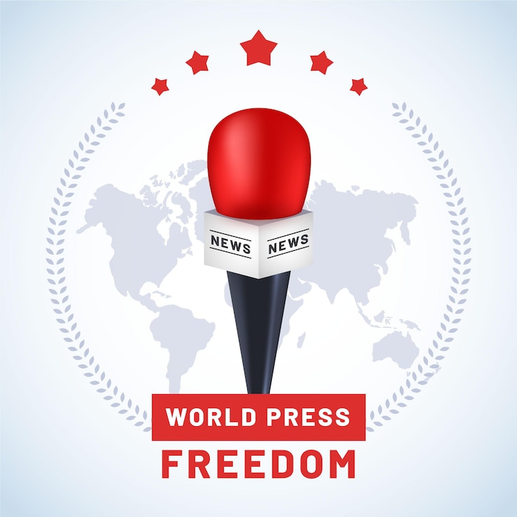 Free Vector gradient world press freedom day illustration