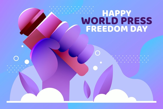 그라디언트 세계 언론 자유의 날 그림