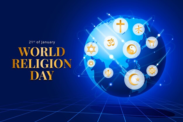 Gradient world religion day background