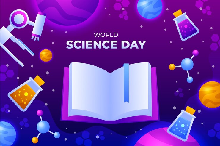 Free Vector gradient world science day background