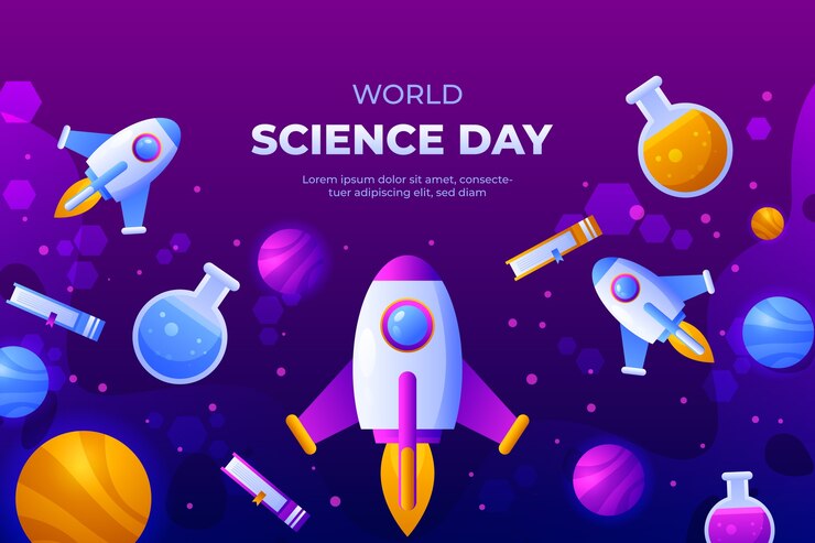 Free Vector gradient world science day background