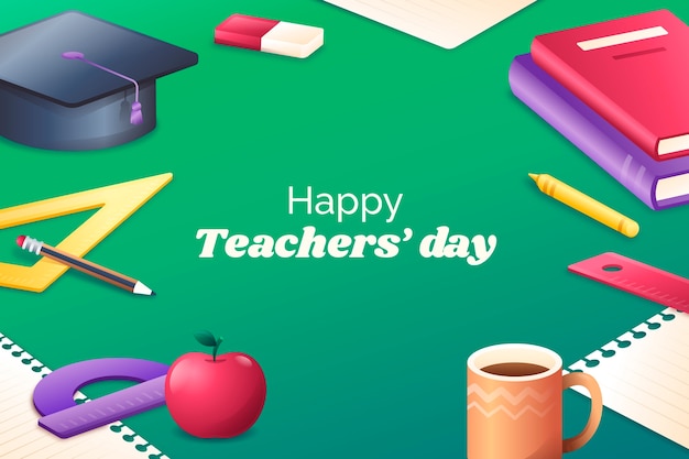 Gradient world teachers' day background