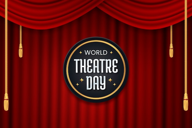 Gradient world theatre day background