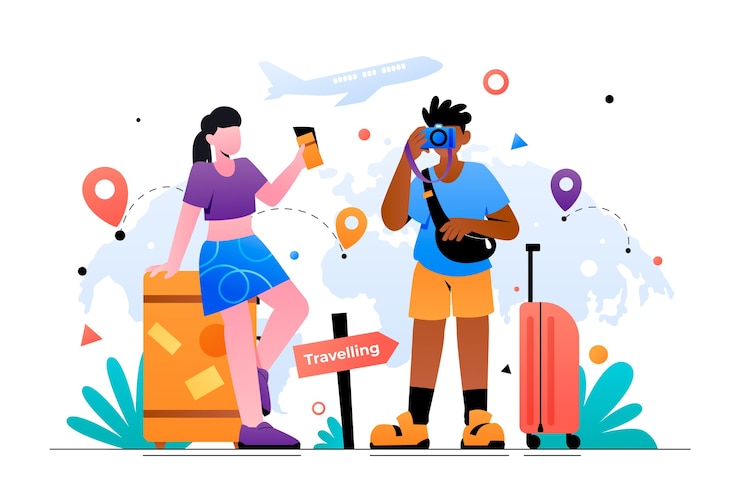 Free Vector gradient world tourism day background
