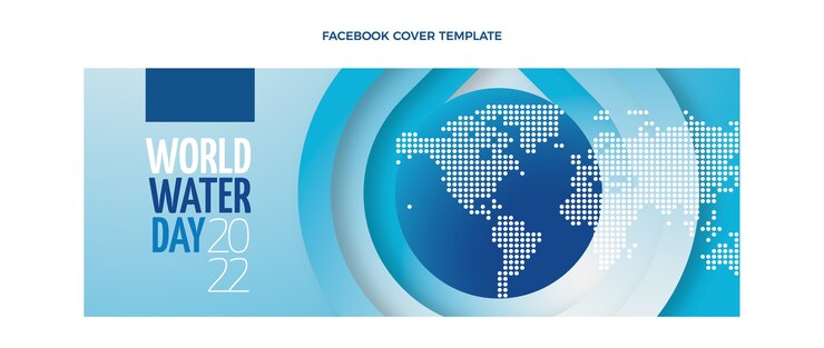 Free Vector gradient world water day social media cover template