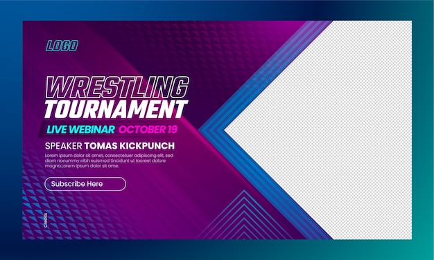 Free vector gradient wrestling fight webinar