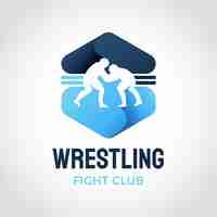 Free vector gradient wrestling logo design template