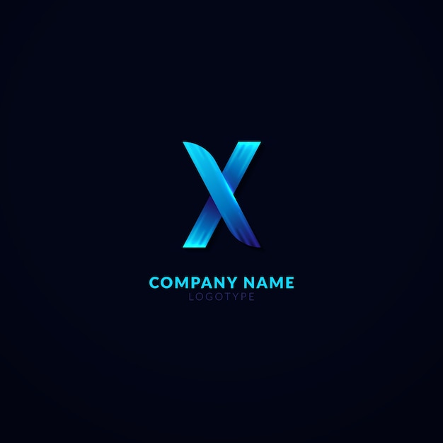 Gradient x letter logo