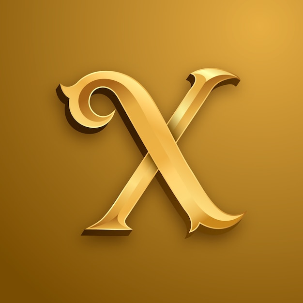 Gradient x logo template