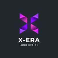 Free vector gradient x logo template