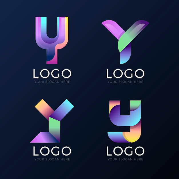 Vettore gratuito gradiente y modello di progettazione del logo