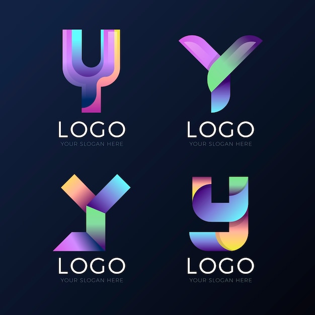 Шаблон дизайна логотипа градиента y